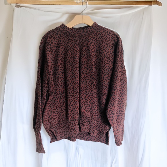 Abercrombie & Fitch Tops - Abercrombie and Fitch Leopard Print Sweatshirt Brown Size Small
